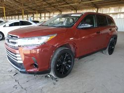 Toyota Highlander salvage cars for sale: 2019 Toyota Highlander SE