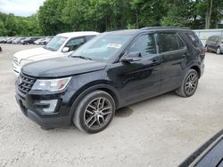 Salvage cars for sale at North Billerica, MA auction: 2016 Ford Explorer Sport