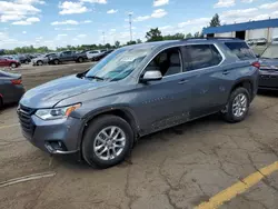 Salvage cars for sale from Copart Woodhaven, MI: 2020 Chevrolet Traverse LT