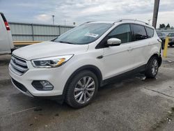 Salvage cars for sale at Dyer, IN auction: 2018 Ford Escape Titanium