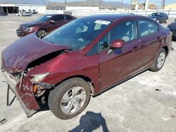 Salvage cars for sale at Sun Valley, CA auction: 2013 Honda Civic LX