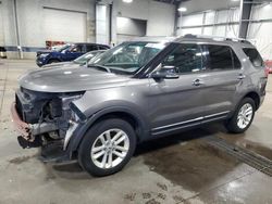 Salvage cars for sale from Copart Ham Lake, MN: 2013 Ford Explorer XLT