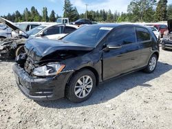 Salvage cars for sale at Graham, WA auction: 2015 Volkswagen Golf