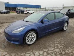 Salvage cars for sale from Copart Woodhaven, MI: 2022 Tesla Model 3