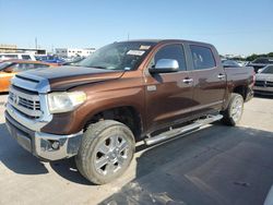 Salvage trucks for sale at Grand Prairie, TX auction: 2015 Toyota Tundra Crewmax 1794