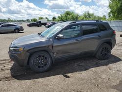 Salvage cars for sale from Copart London, ON: 2021 Jeep Cherokee Trailhawk