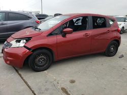 Salvage cars for sale at Grand Prairie, TX auction: 2016 Nissan Versa Note S