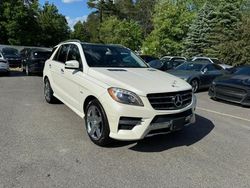 Salvage cars for sale at North Billerica, MA auction: 2012 Mercedes-Benz ML 550 4matic