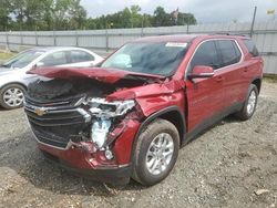 Salvage cars for sale at Spartanburg, SC auction: 2021 Chevrolet Traverse LT