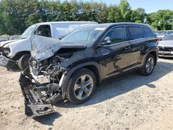 Salvage cars for sale at North Billerica, MA auction: 2018 Toyota Highlander Hybrid Limited