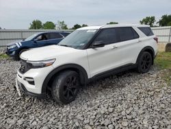 Salvage cars for sale at Angola, NY auction: 2022 Ford Explorer ST