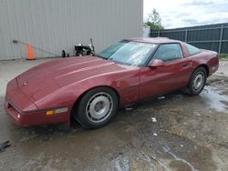 Salvage cars for sale at Duryea, PA auction: 1987 Chevrolet Corvette