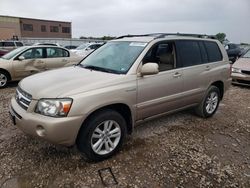 Toyota Highlander salvage cars for sale: 2007 Toyota Highlander Hybrid