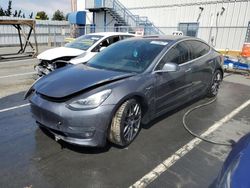 Salvage cars for sale from Copart Vallejo, CA: 2018 Tesla Model 3