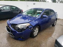 Salvage cars for sale at Bridgeton, MO auction: 2016 Toyota Corolla L