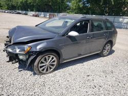 Salvage cars for sale at North Billerica, MA auction: 2017 Volkswagen Golf Alltrack S