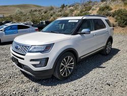 Salvage cars for sale at Reno, NV auction: 2016 Ford Explorer Platinum