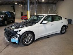 Salvage cars for sale at Chalfont, PA auction: 2019 Infiniti Q50 Luxe