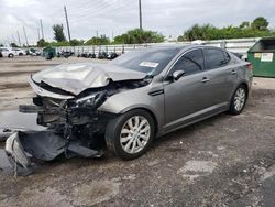 Salvage cars for sale at Miami, FL auction: 2015 KIA Optima EX