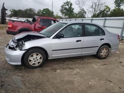 Salvage cars for sale from Copart Riverview, FL: 2005 Honda Civic DX VP