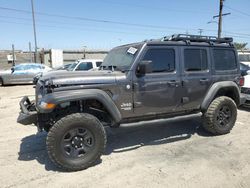 Jeep Wrangler Unlimited Sport salvage cars for sale: 2018 Jeep Wrangler Unlimited Sport