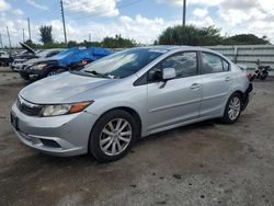Salvage cars for sale at Miami, FL auction: 2012 Honda Civic EXL
