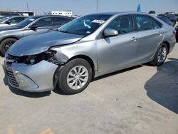 Salvage cars for sale at Grand Prairie, TX auction: 2017 Toyota Camry LE