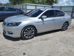 Salvage cars for sale at Riverview, FL auction: 2015 Honda Accord Sport