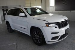 Jeep Grand Cherokee Overland salvage cars for sale: 2018 Jeep Grand Cherokee Overland