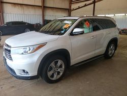 Salvage cars for sale from Copart Longview, TX: 2015 Toyota Highlander Limited