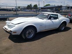 Salvage cars for sale at Denver, CO auction: 1974 Chevrolet Corvette