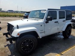 Salvage cars for sale at Woodhaven, MI auction: 2016 Jeep Wrangler Unlimited Sahara