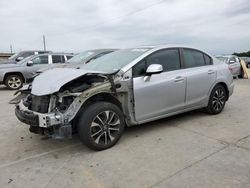 Honda Civic salvage cars for sale: 2013 Honda Civic EX