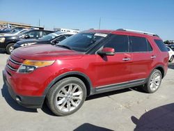 Salvage cars for sale at Grand Prairie, TX auction: 2012 Ford Explorer Limited