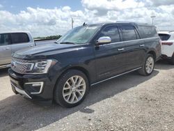 Ford salvage cars for sale: 2018 Ford Expedition Max Platinum