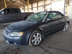 Audi salvage cars for sale: 2004 Audi A4 3.0 Cabriolet