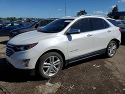 Salvage cars for sale from Copart Woodhaven, MI: 2018 Chevrolet Equinox Premier