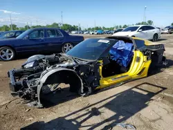 Salvage cars for sale at Woodhaven, MI auction: 2019 Chevrolet Corvette Z06 3LZ