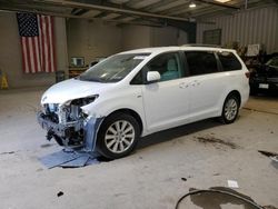 Salvage cars for sale at West Mifflin, PA auction: 2017 Toyota Sienna LE