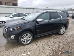 Salvage cars for sale at Kansas City, KS auction: 2018 Chevrolet Equinox Premier