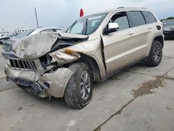 Salvage cars for sale at Grand Prairie, TX auction: 2014 Jeep Grand Cherokee Limited