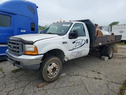 Salvage trucks for sale at Woodhaven, MI auction: 2001 Ford F550 Super Duty