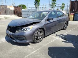 Honda salvage cars for sale: 2017 Honda Accord Sport