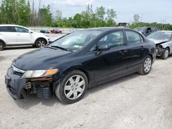 Salvage cars for sale from Copart Leroy, NY: 2008 Honda Civic LX