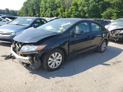 Salvage cars for sale at Glassboro, NJ auction: 2012 Honda Civic LX