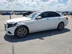 Salvage cars for sale at Grand Prairie, TX auction: 2018 Mercedes-Benz C 300 4matic