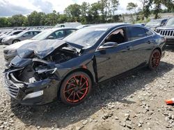 Chevrolet salvage cars for sale: 2021 Chevrolet Malibu LT