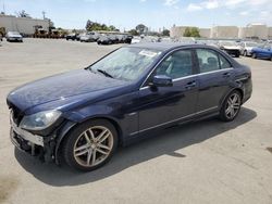 Salvage cars for sale at Martinez, CA auction: 2012 Mercedes-Benz C 250