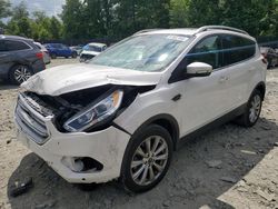 Salvage cars for sale at Waldorf, MD auction: 2018 Ford Escape Titanium