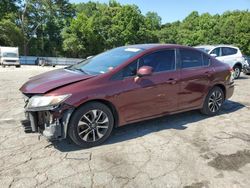 Salvage cars for sale at Austell, GA auction: 2013 Honda Civic EX